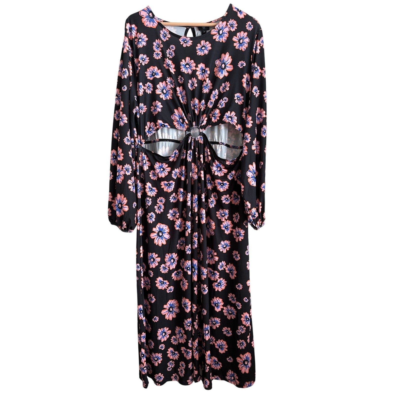 River Island Plus 90s Poolside Floral Maxi Dress | Size 22 (UK 26 / EU 52) |NWT