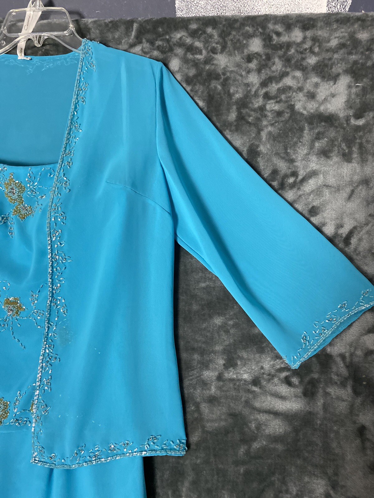 Cassandra Stone Spaghetti Strap Dress Size 6 With Light Jacket