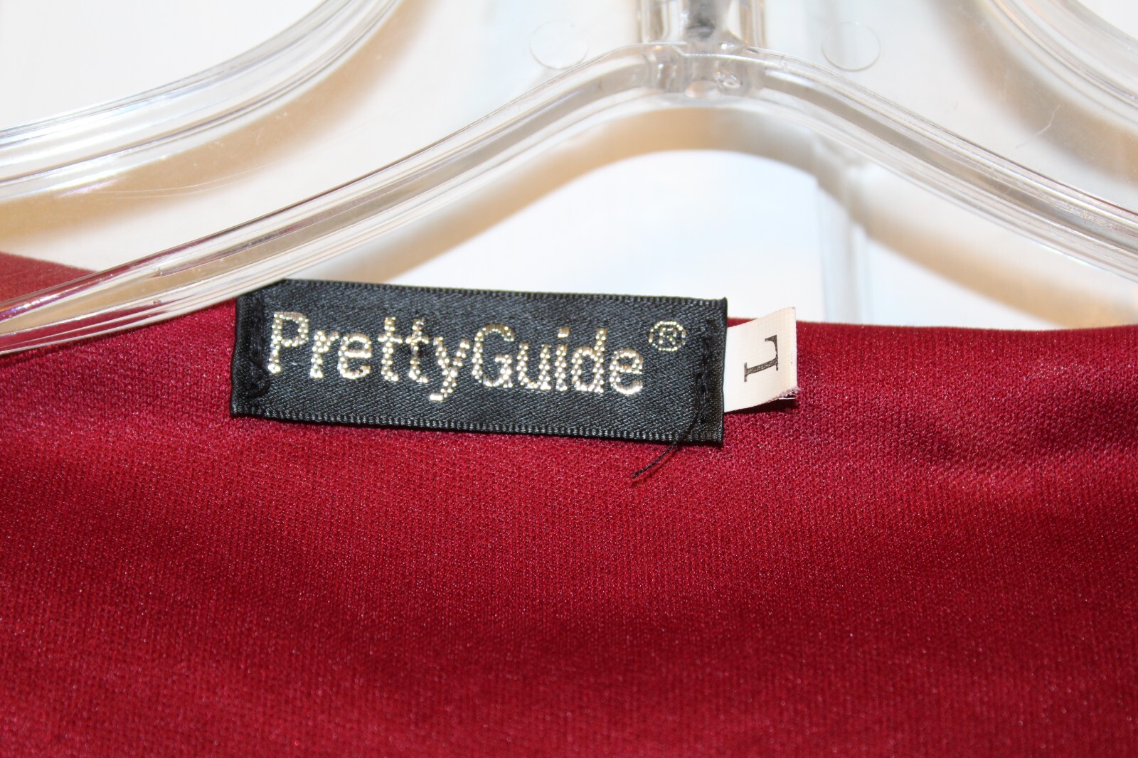 PrettyGuide Women Black Maroon Sequin Top Formal Holiday Party Top Large/XL
