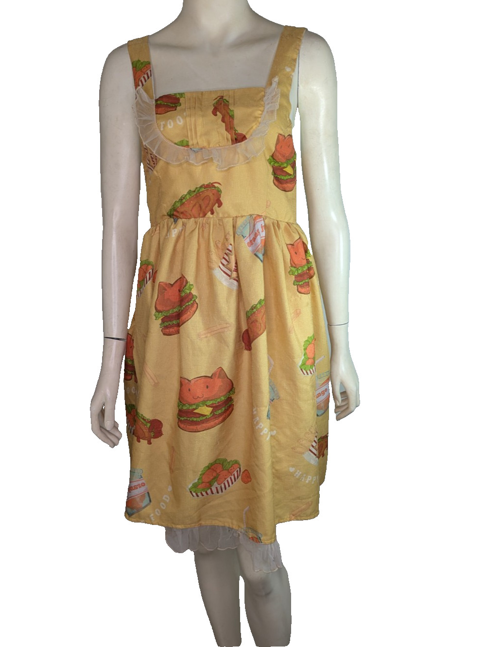 Lolita JSK Dress Womens Cute Kawaii EGL Animal Fast Food Hamburger Fries Chicken