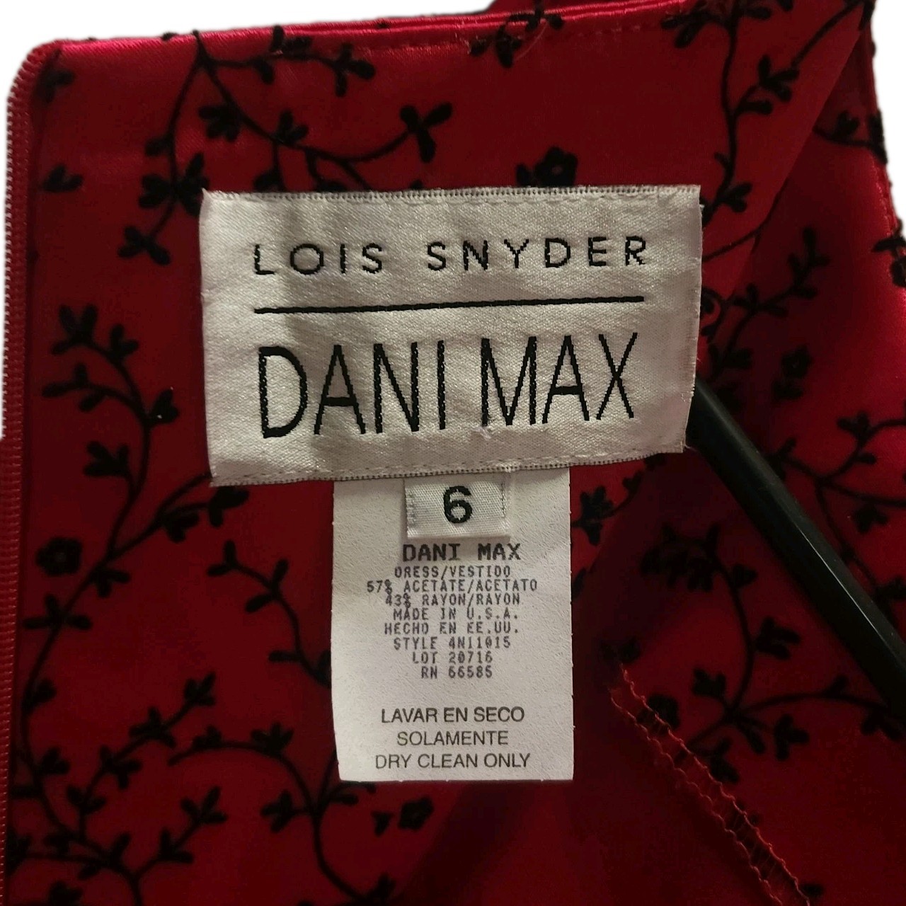 Vintage Lois Snyder Dani Max Glam Maxi Size 6