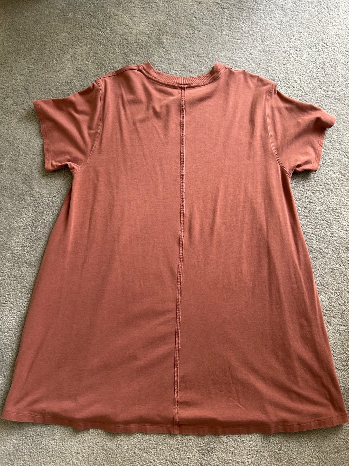 Lululemon All Yours Tee Dress Spiced Chai Pima Cotton Size 10