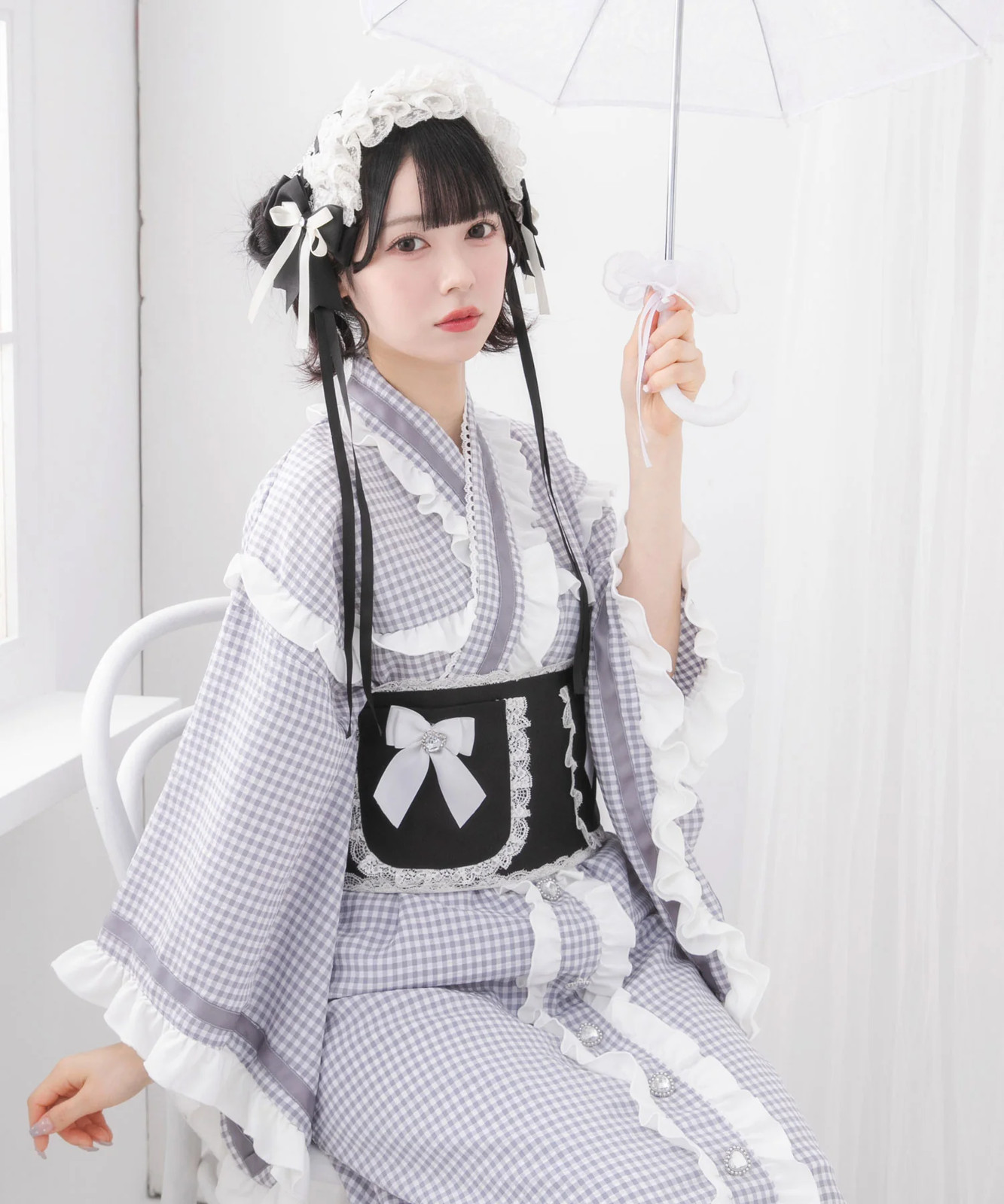 BULK BUY Ruffled Ribbon Tiered Yukata Jirai New