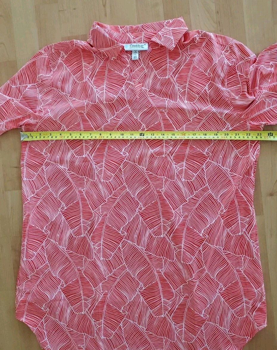 COOLIBAR Dress TOP LARGE UPF 50+ Beach Outdoor Pockets Relaxed Fit
