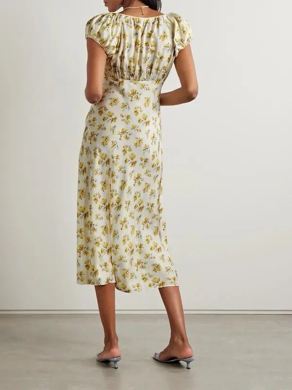 Doen Florencia Midi Dress Silk & Viscose Size S