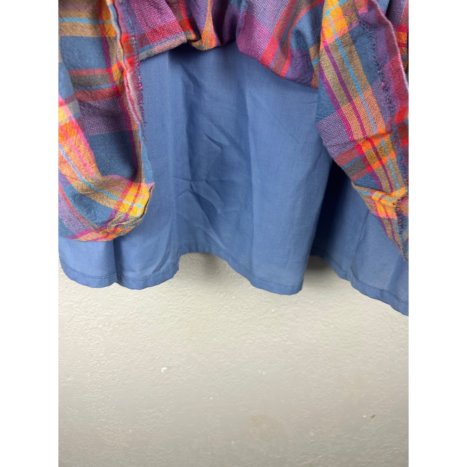 ModCloth Something Sixties Plaid Linen Blend Sleeveless Retro Dress Colorful 12