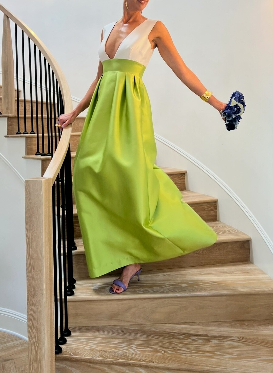 Greta Constantine Silk Faille Gown for $900 – Medium, perfect condition