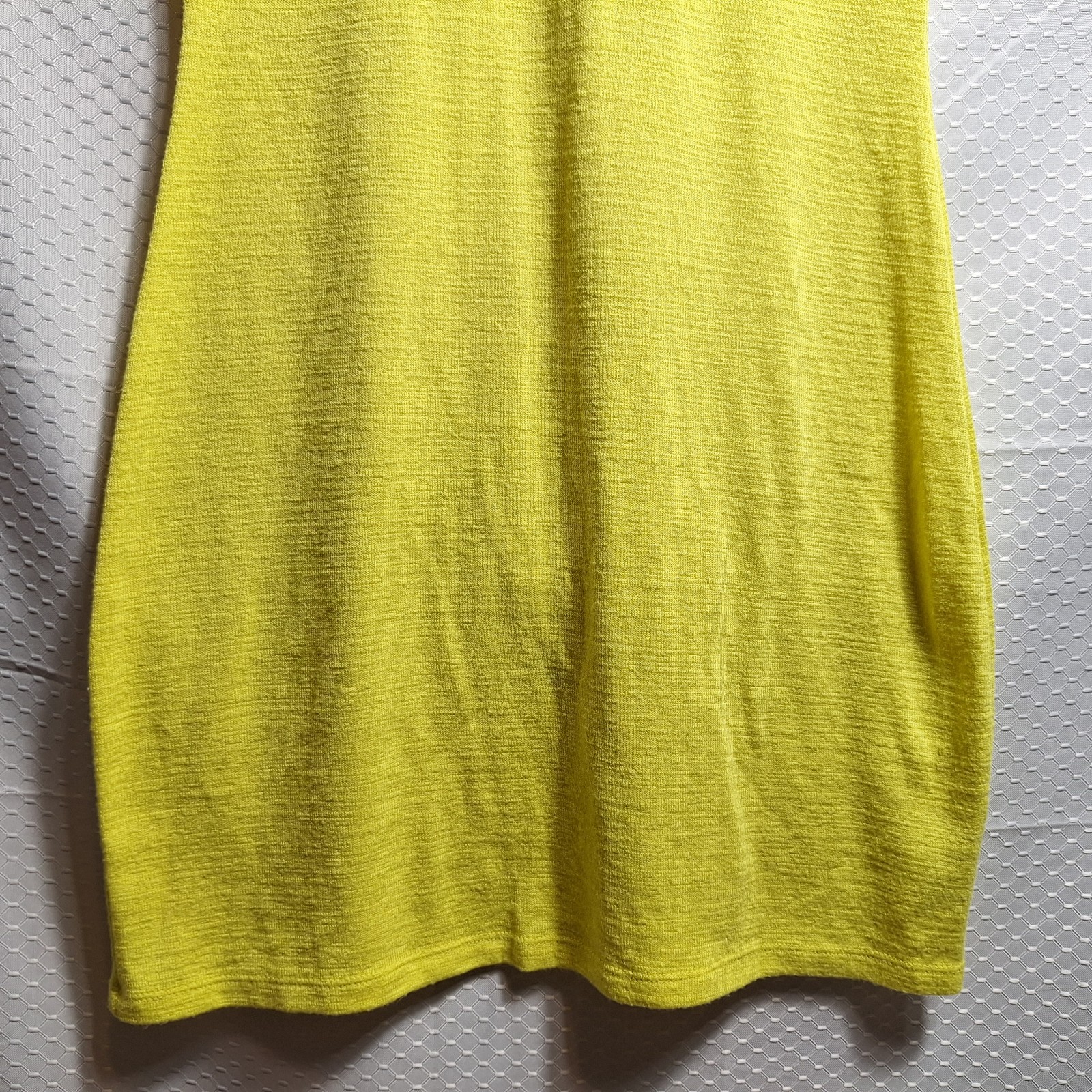 WILFRED FREE Short Sleeve Mini T-Shirt Dress Sz S Yellow Stretch Comfort Beachy