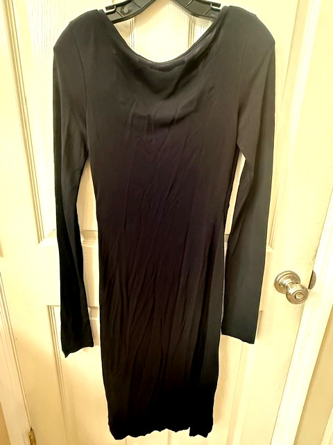 OFF-WHITE Asymmetrical Mini Black Dress – Size 42 – US 6 PTP 16.5″ BNWT $1,013