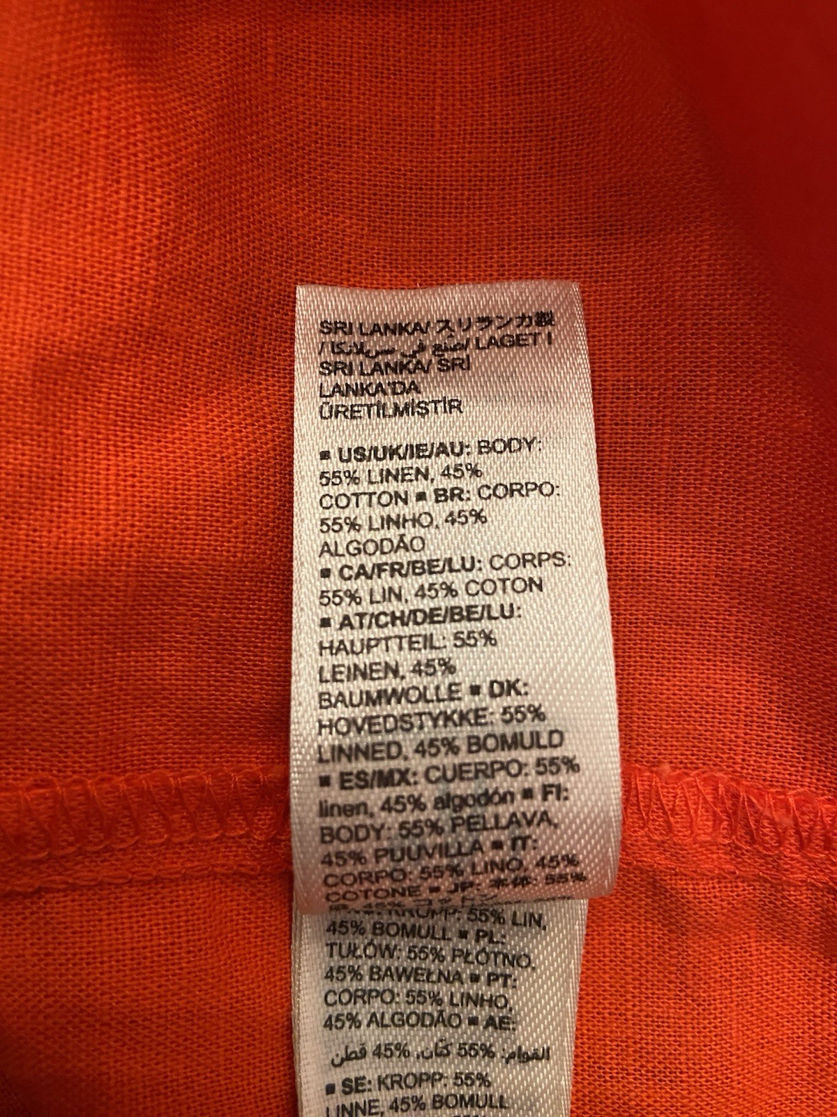 Goodthreads Linen Cotton Tiered Dress Women’s Medium Coral Red Flutter Sleeve