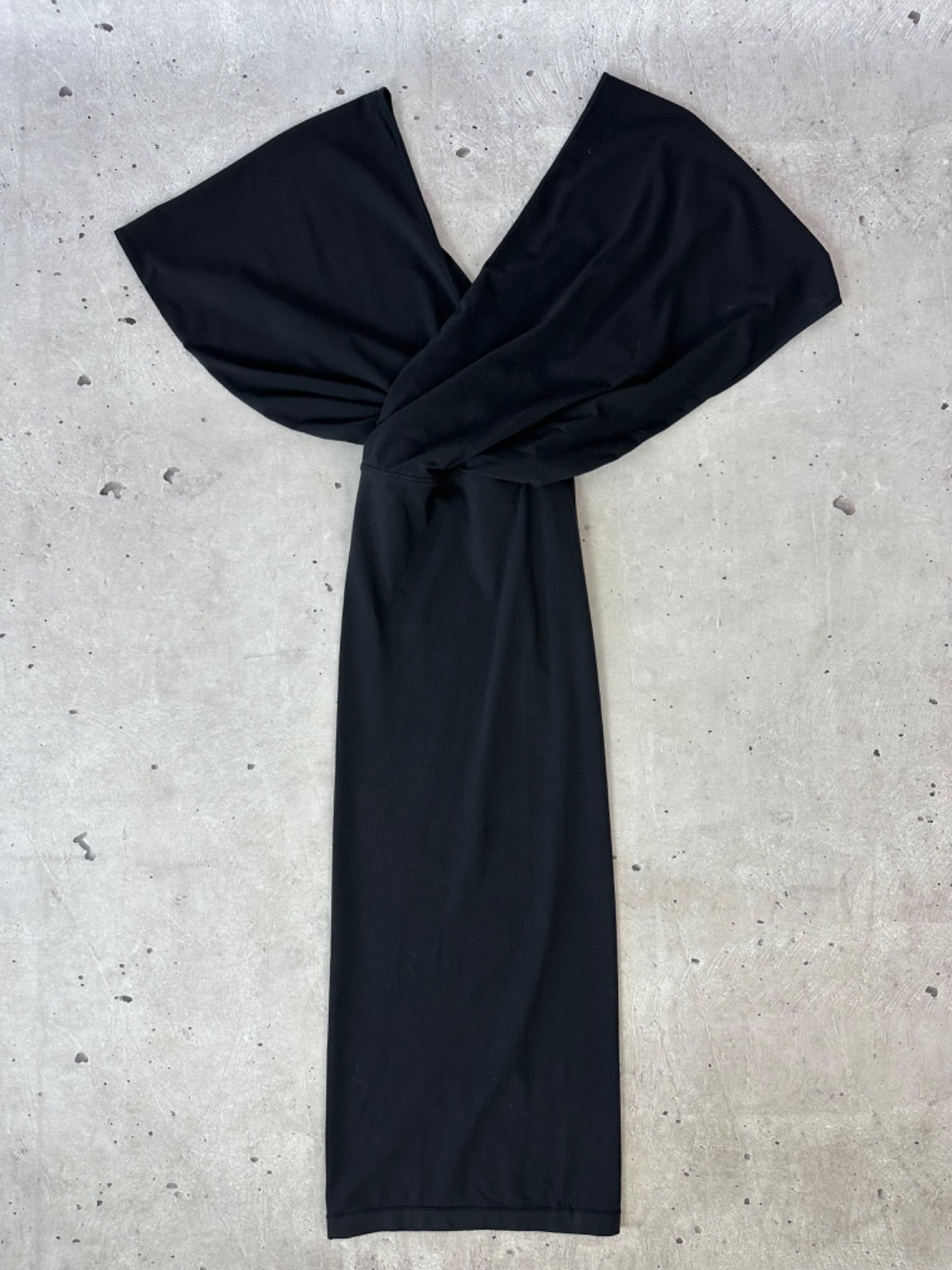 Wolford Black With Broad Shoulders Pencil Elastic Dress Size XS