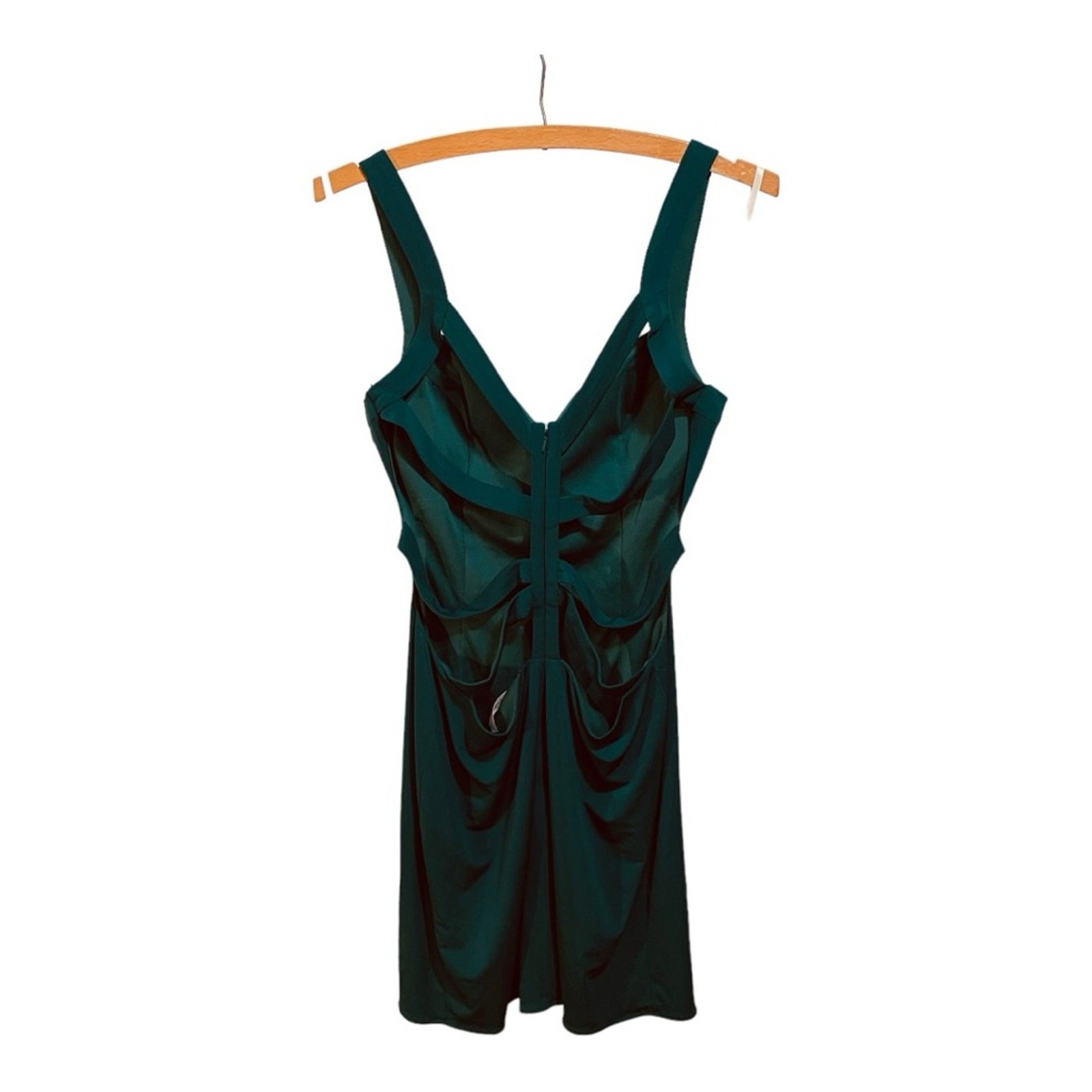 Cocktail Green Cut-Out Back Mini Dress Alyce Paris NWOT Sz 10 Party