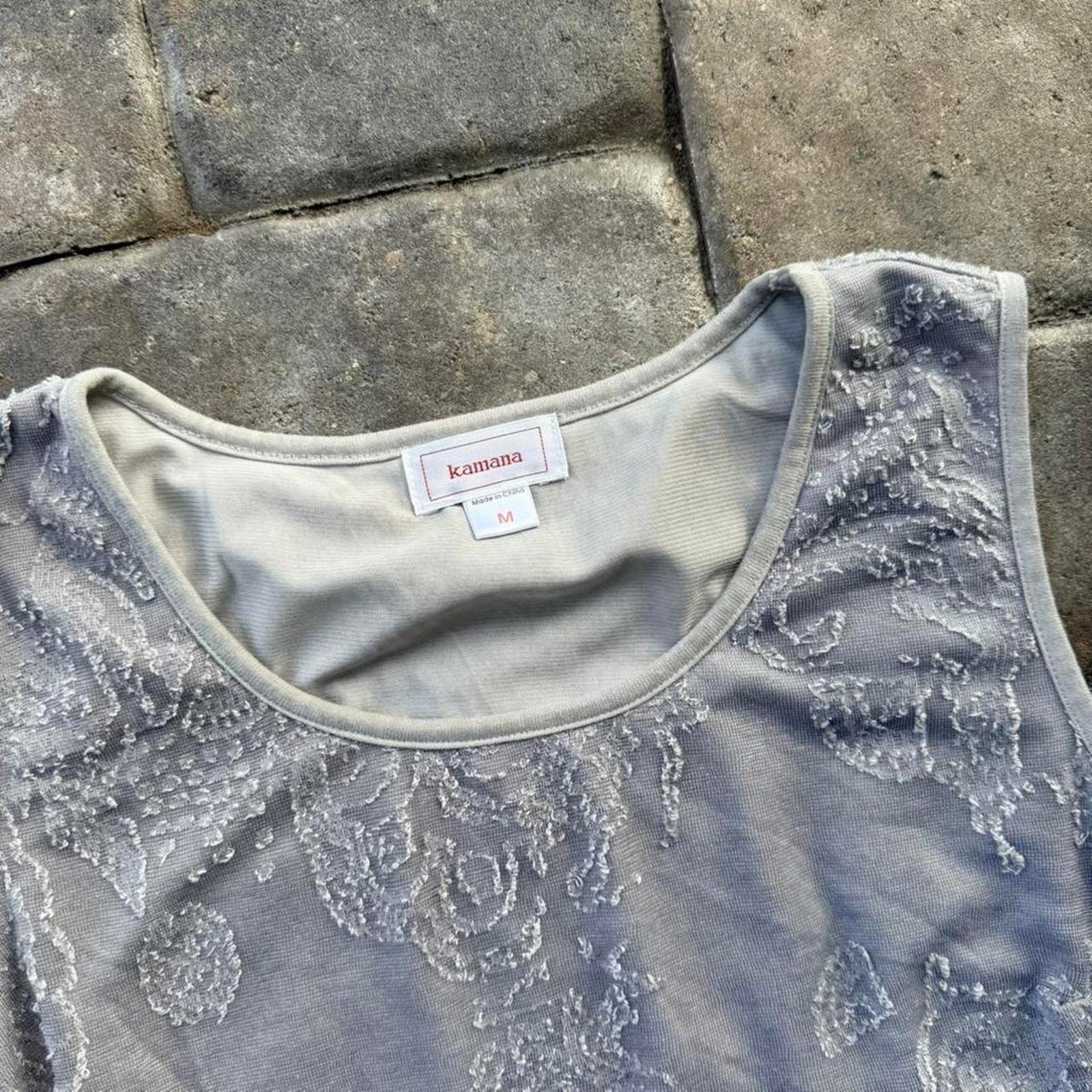 Mixed Fabrics Grey Dress