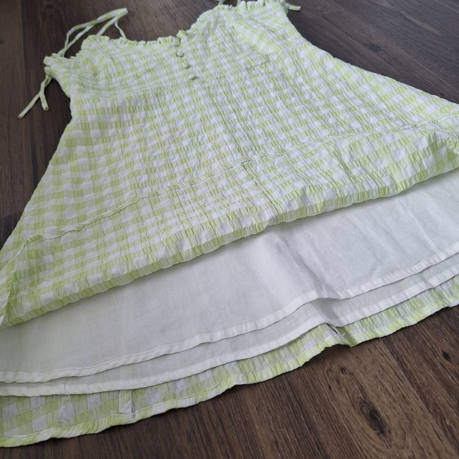 💙 GB Gingham Dress Size M/L Coquette Girl Romantic Girly
