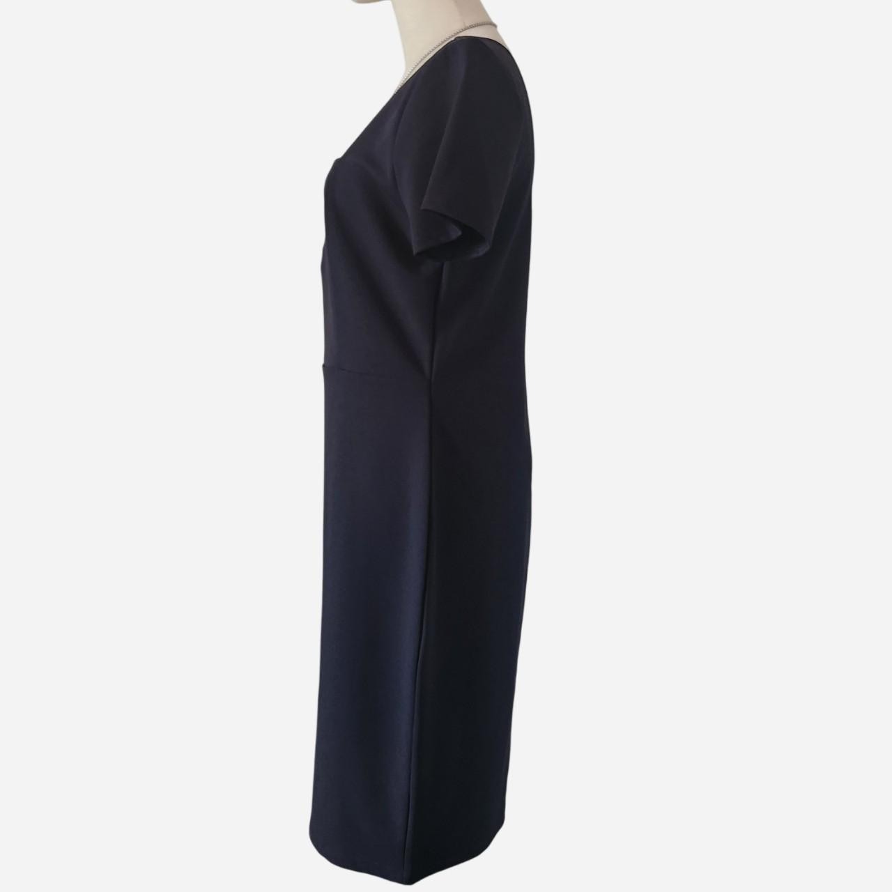 BRIGITTE BAILEY Black Short Sleeve Square Neck Sheath Dress. Size Large.