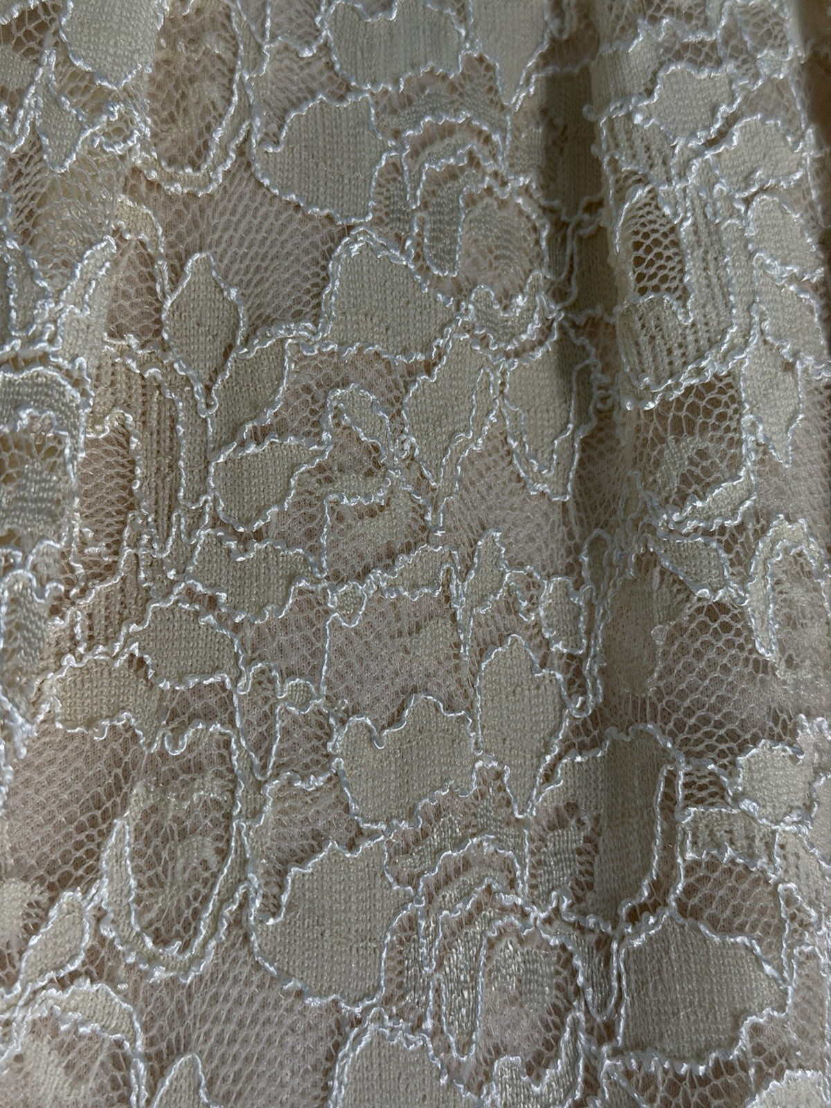 Alex Evenings Long Halter Dress Pearl Beads Lace Overlay Mother Of Bride Galla 6
