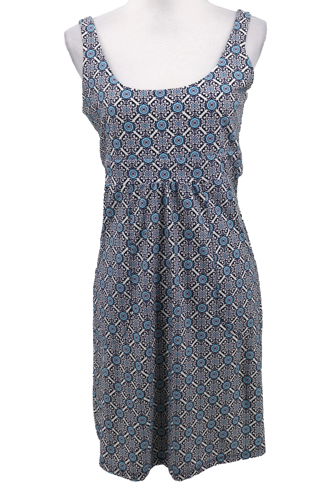 Judy Connally Mary Pat Dress Womens Medium Blue Kaleidoscope Travel Beach Cruise