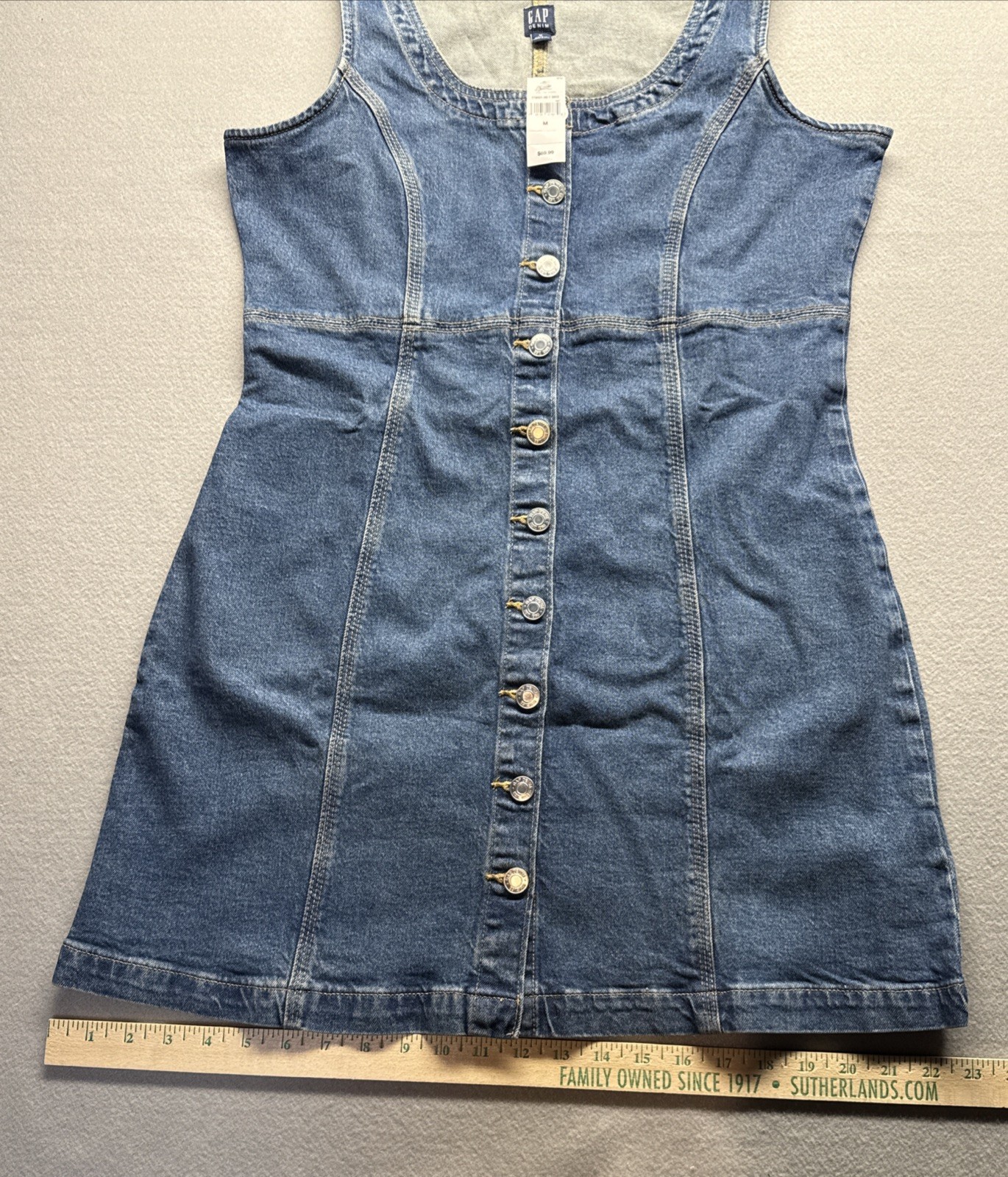 Gap | NWT Denim Mini Dress Button Front Size Medium