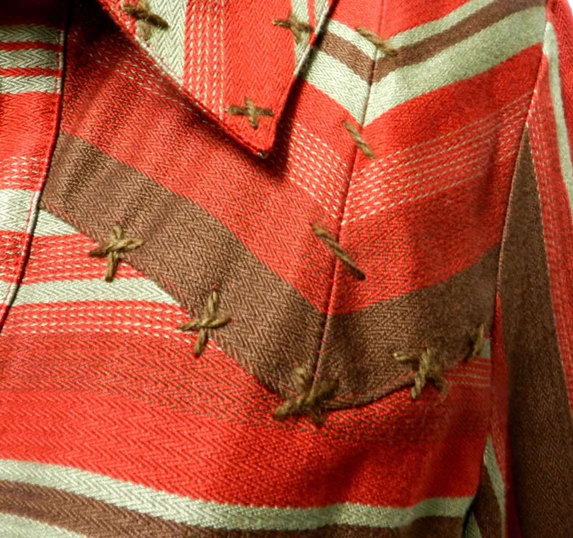Roja Southwest blanket button Serape tunic top blouse Collar Size Sz Large Lg L