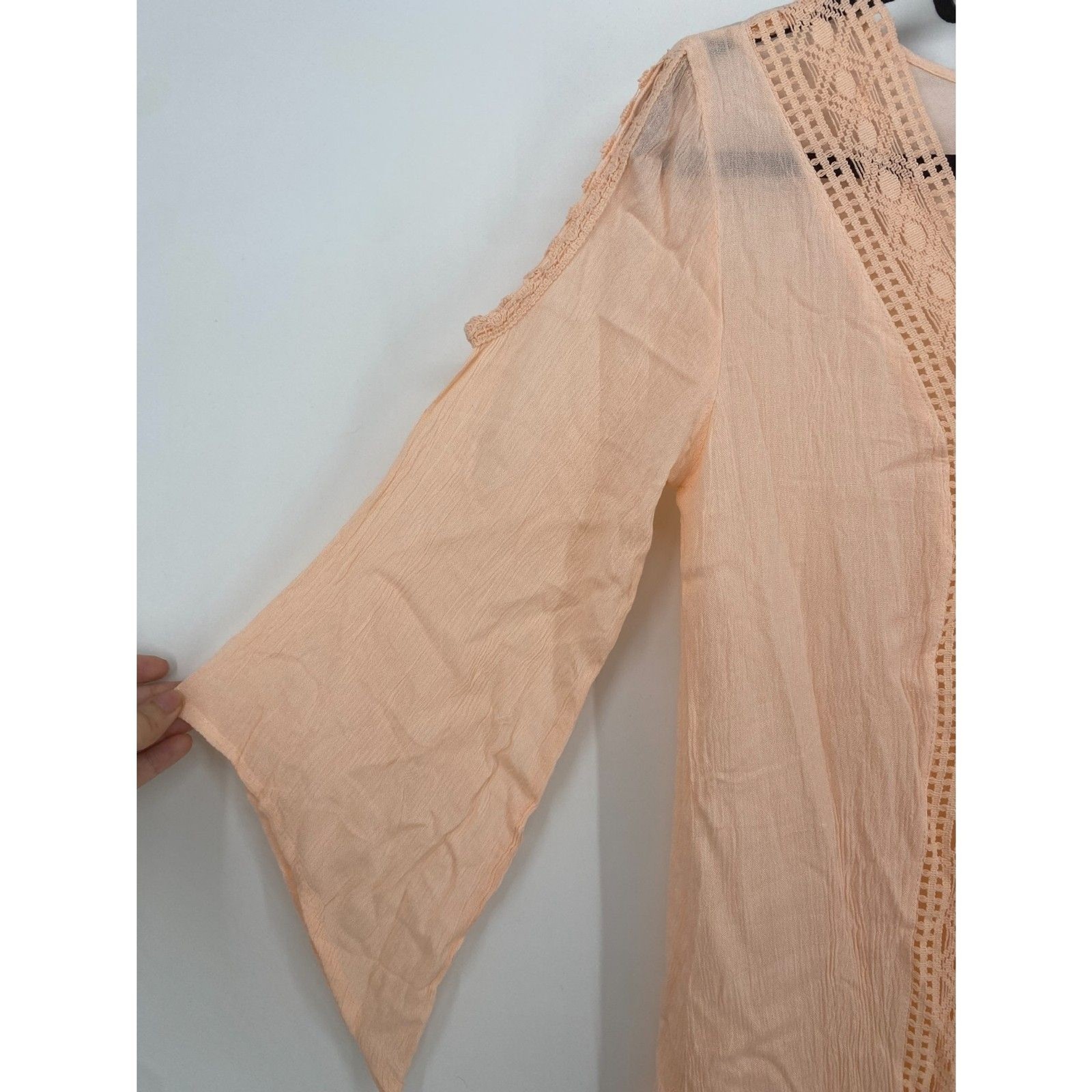 NWT Cute Options Semi-Sheer Boho High-Low Kaftan Duster Womens Small