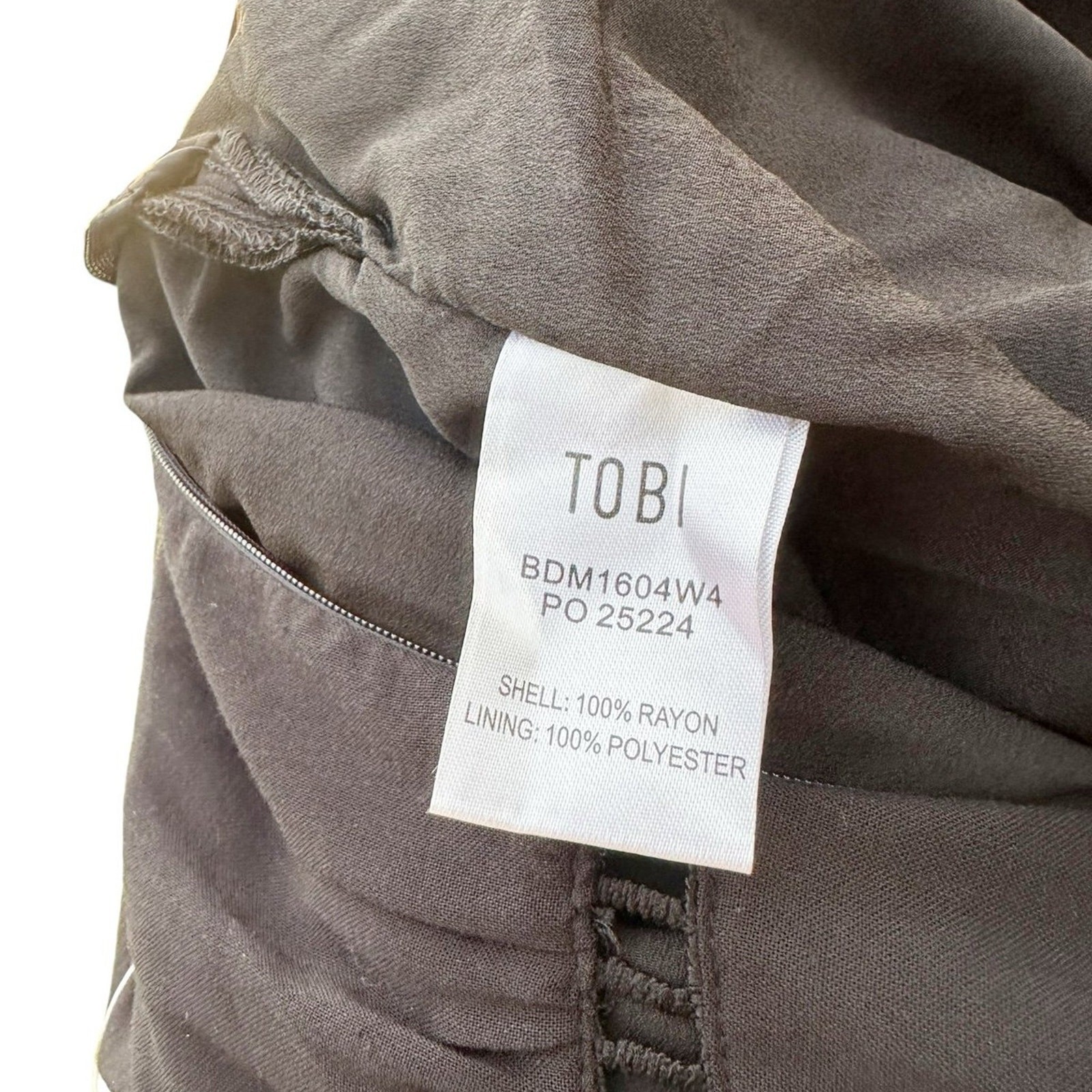 TOBI Classic 90s Black LBD Maxi Dress Deep Plunge V Neckline Small