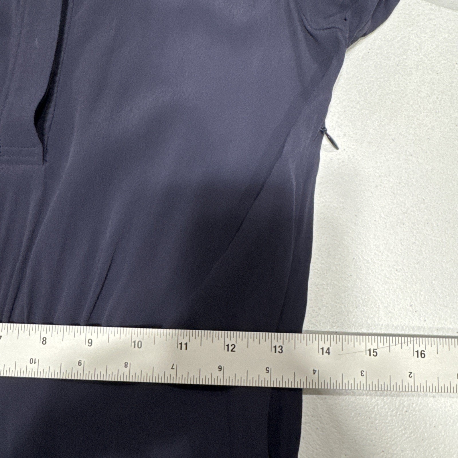 Arket Womens Modest Maxi Dress EU 34, US 4 Long Sleeves A-Line Band Collar Blue