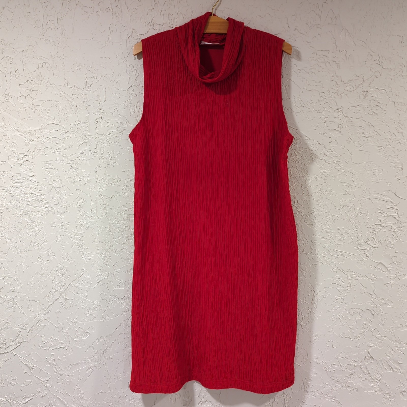 JPLA Sleeveless Red Cowl Neck Short Dress Women’s Size 12 Holiday Classic Party