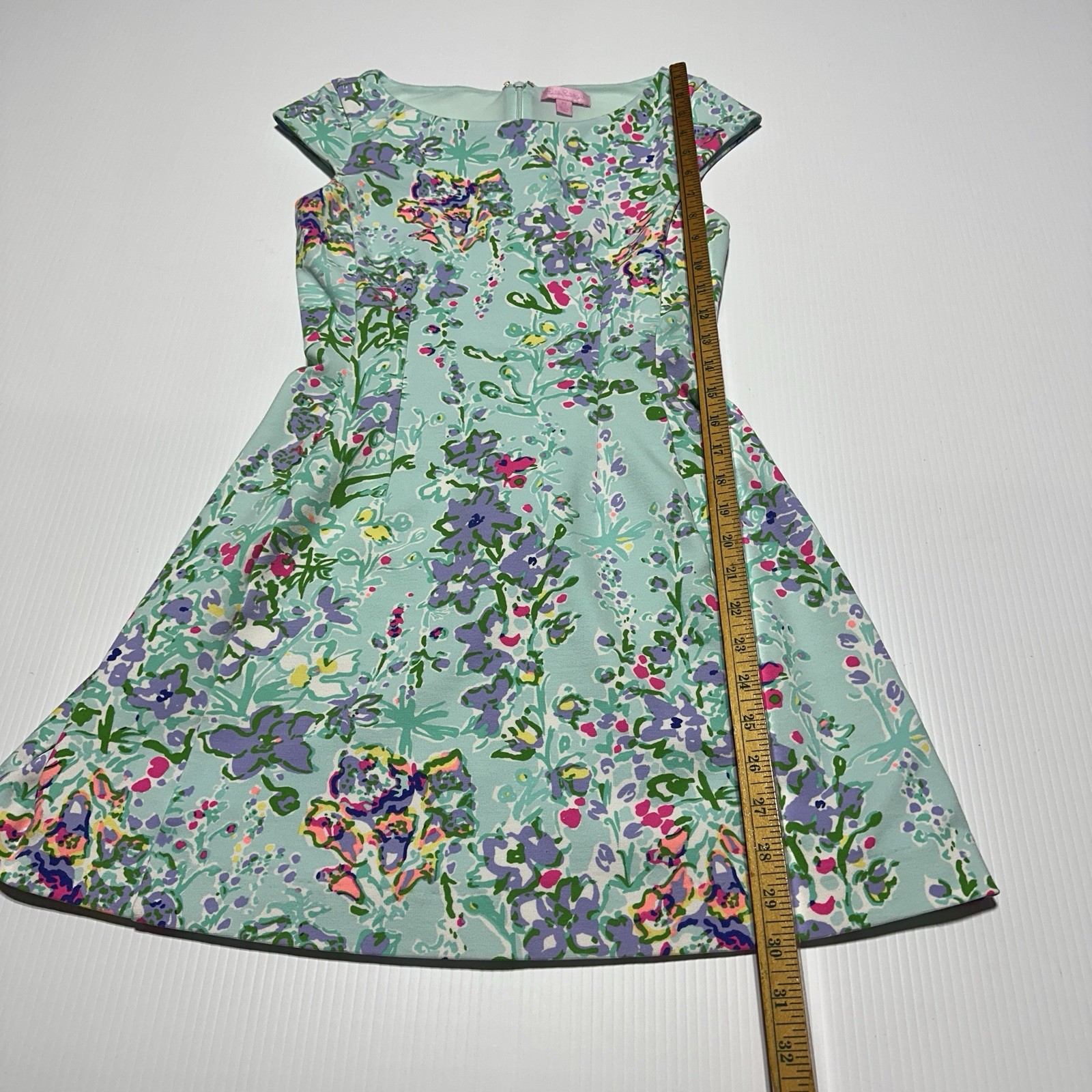 Lilly Pulitzer Briella Poolside Blue Southern Charm Dress Size XS Fit & Flare