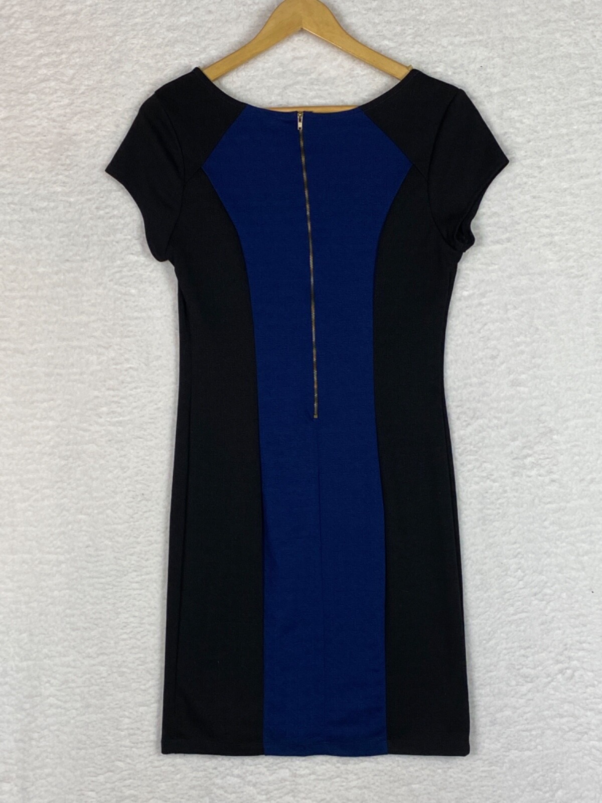 My Michelle Sheath Dress Junior 13 Color block Textured Short Sleeves Office