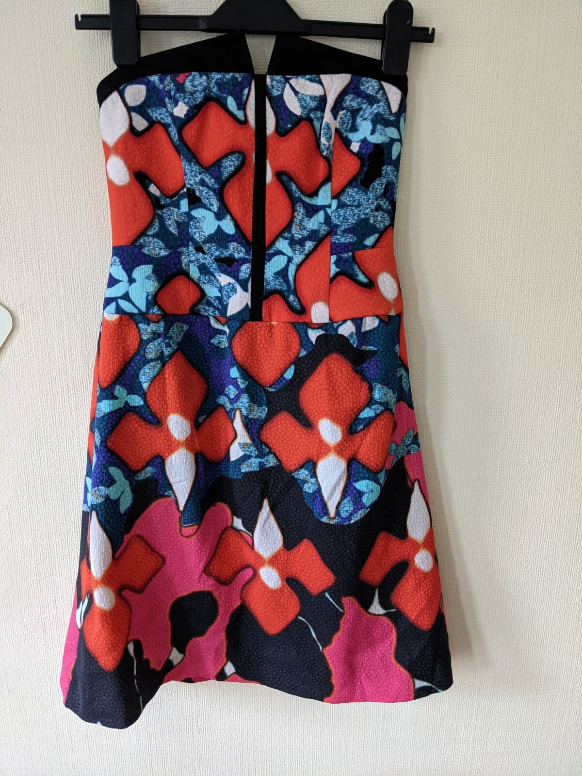 Peter Pilotto Mini Floral Strapless Party Cocktail Dress Abstract Pattern 2 UK 6