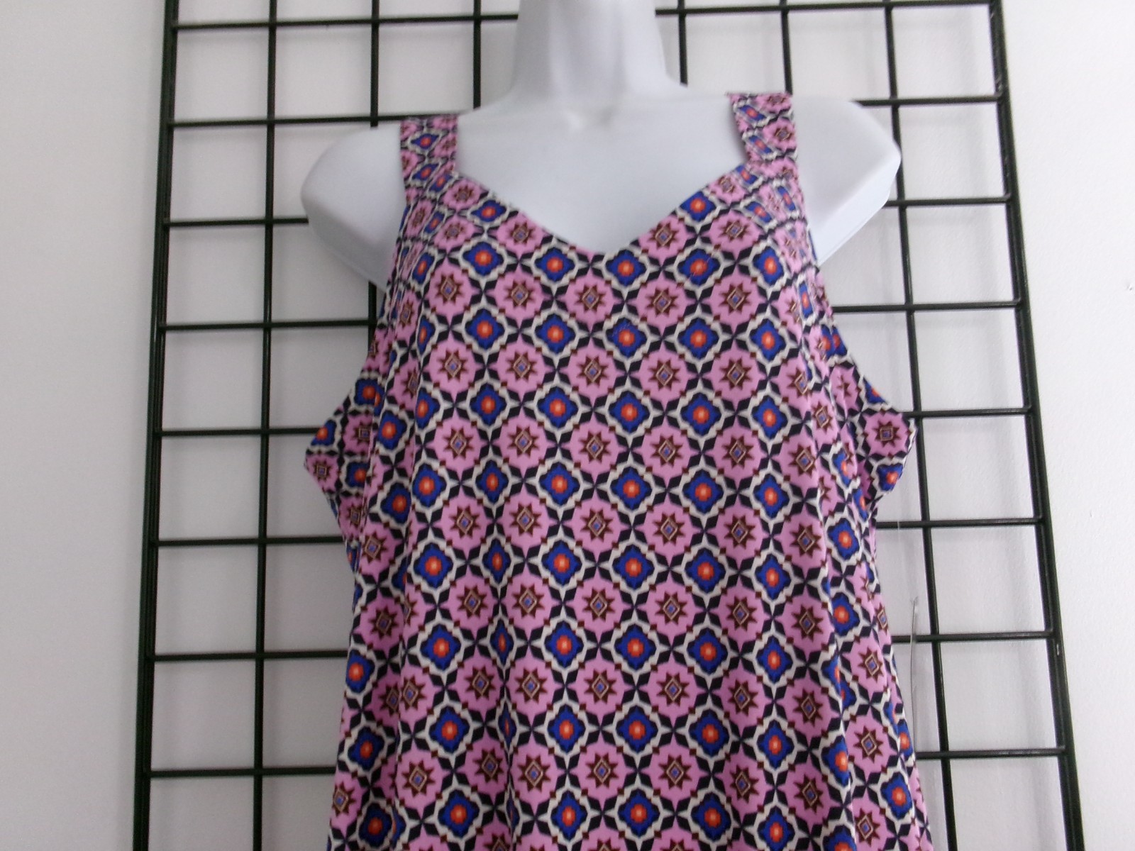 “NEW” CUDDLE DUDS 🌸 SIZE LARGE==PINK & BLUE PRINT / STRETCH KNIT / MAXI DRESS