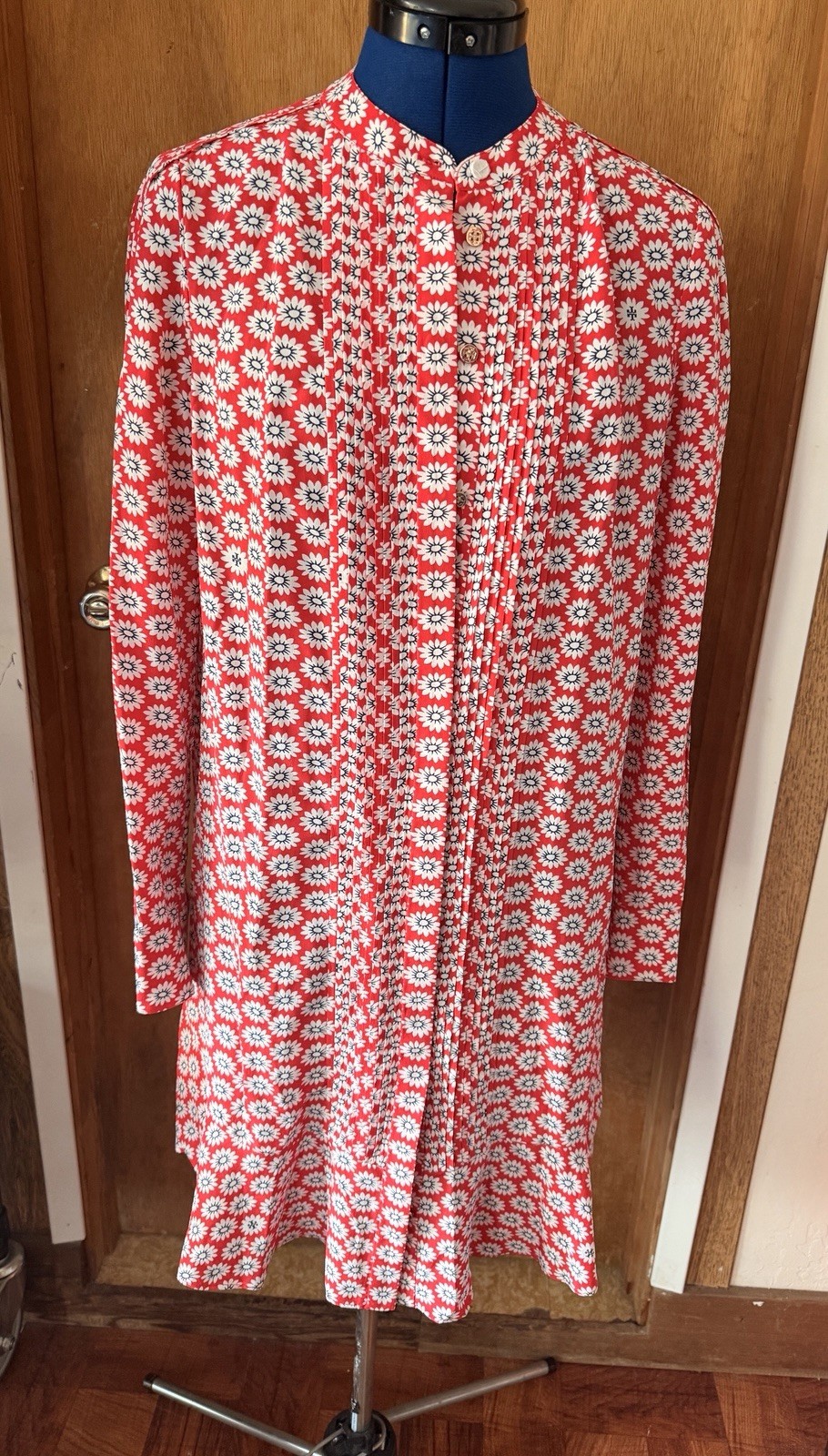 Tory Burch Nantucket Red Primrose Cora Silk Size 8 Dress NWT