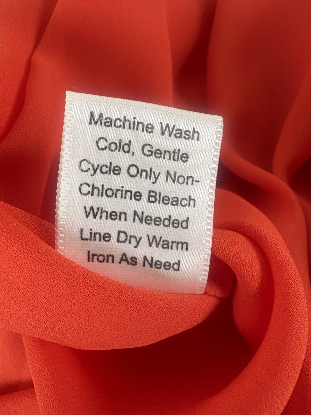 Standards & Practices Orange Sheer/Lined At Knee Dress Womens Size XL