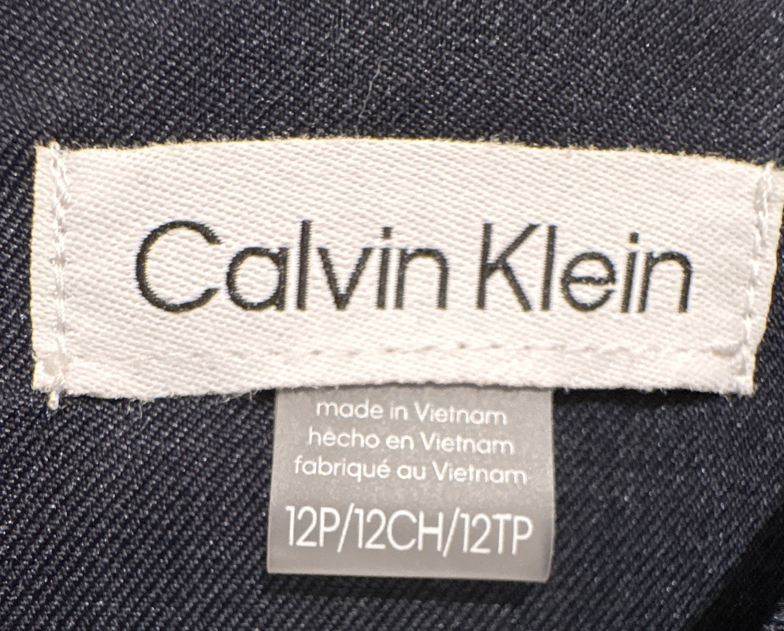 Calvin Klein Black Fit & Flare Belted Knee Dress Short Sleeve Round Neck 12P NWT