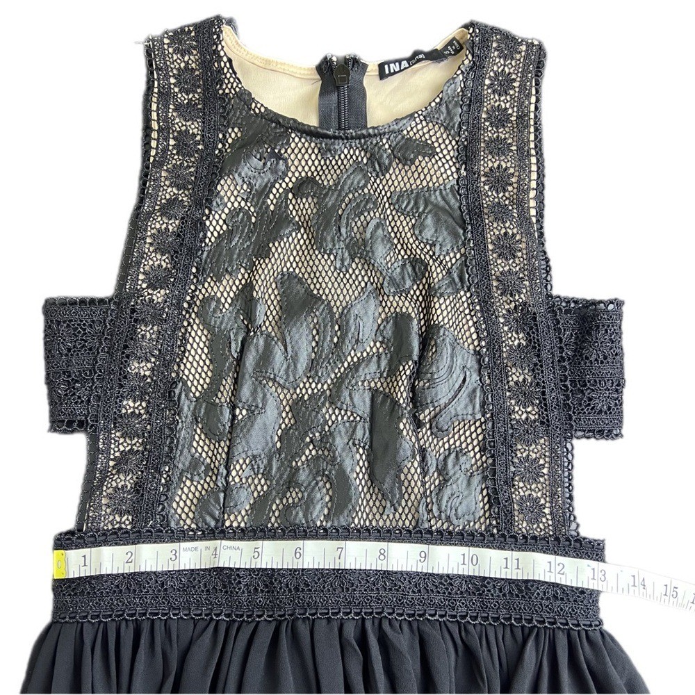 Ina Black Cut Out High Low Lace Cocktail Dress Formal Tutu Gothbabe Witchy Small