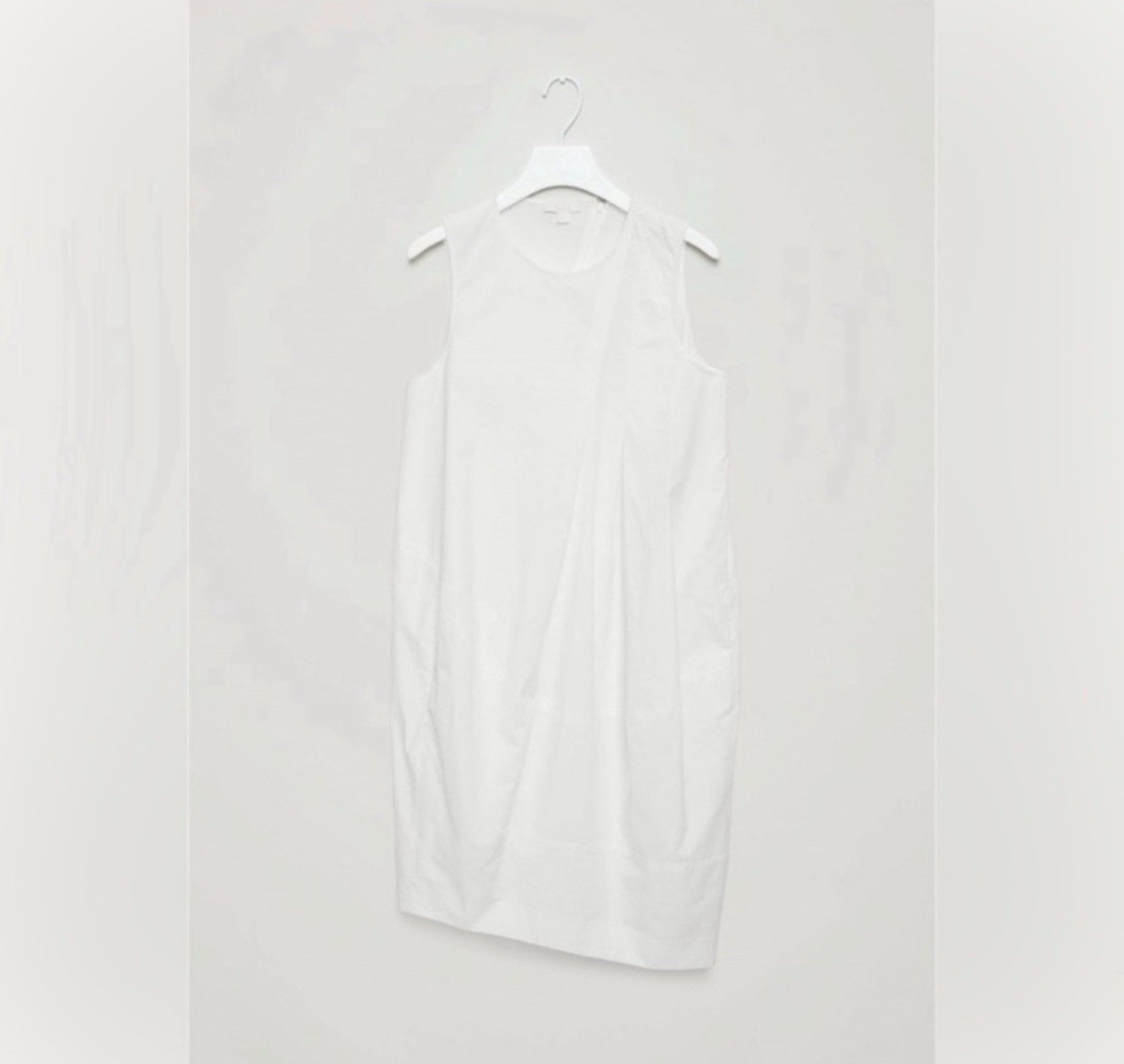 COS Voluminous Poplin Sleeveless Dress in White – EU 32