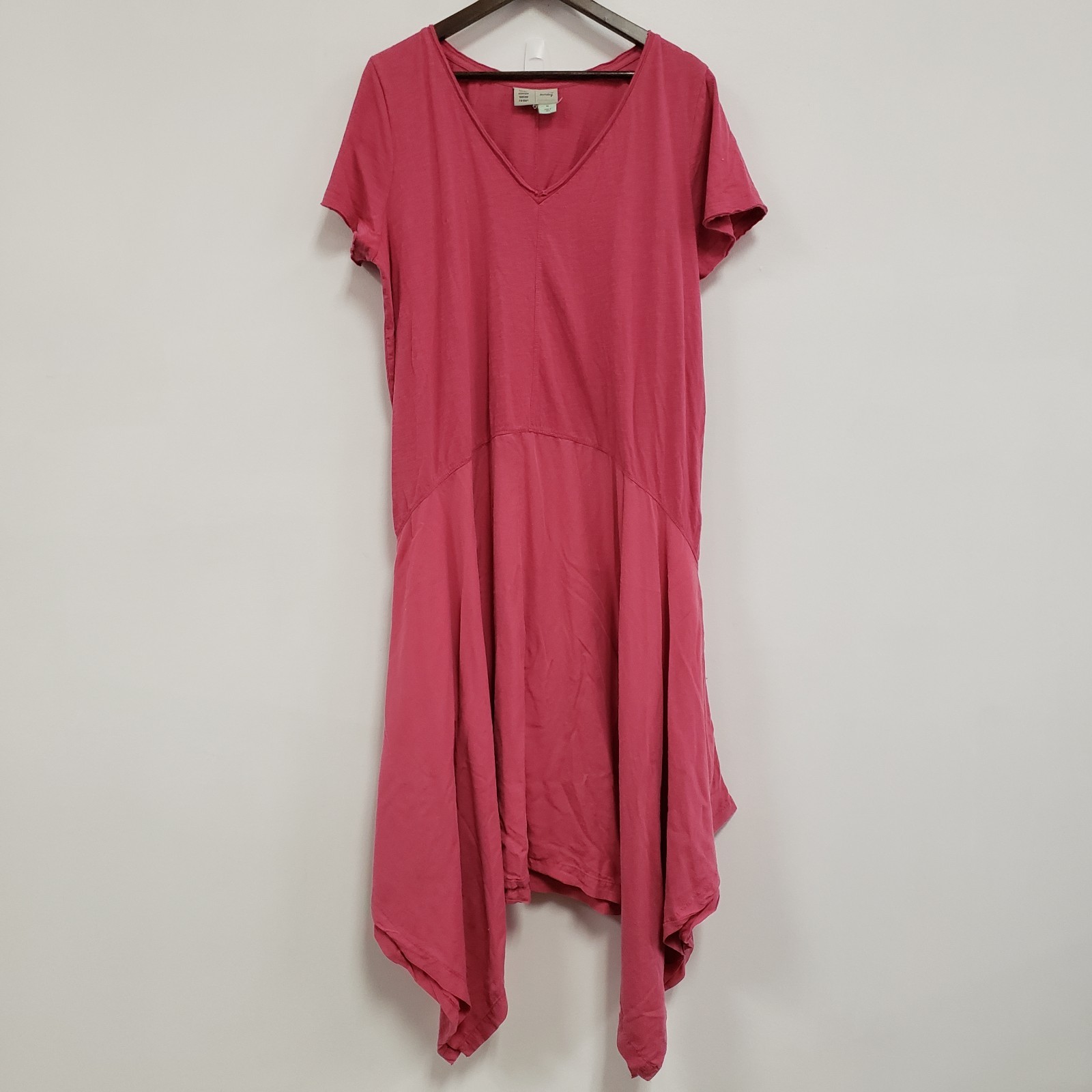 Anthropologie Saturday Sunday Jeanette Asymmetrical Dress Size XL Pink Oversized