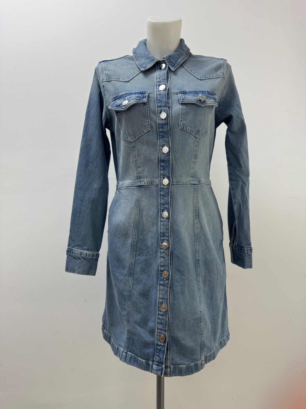 Ladies New Gap Denim Dress With Pockets In 3 colours Size XS S M L XL