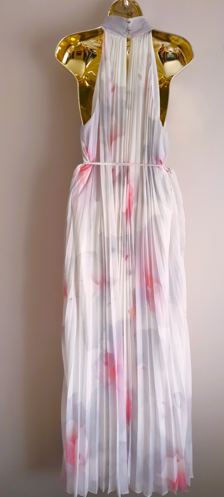 Ted Baker RARE Cotton Candy Full Pleated Flared out Maxi Evening Dress UK12 TB3