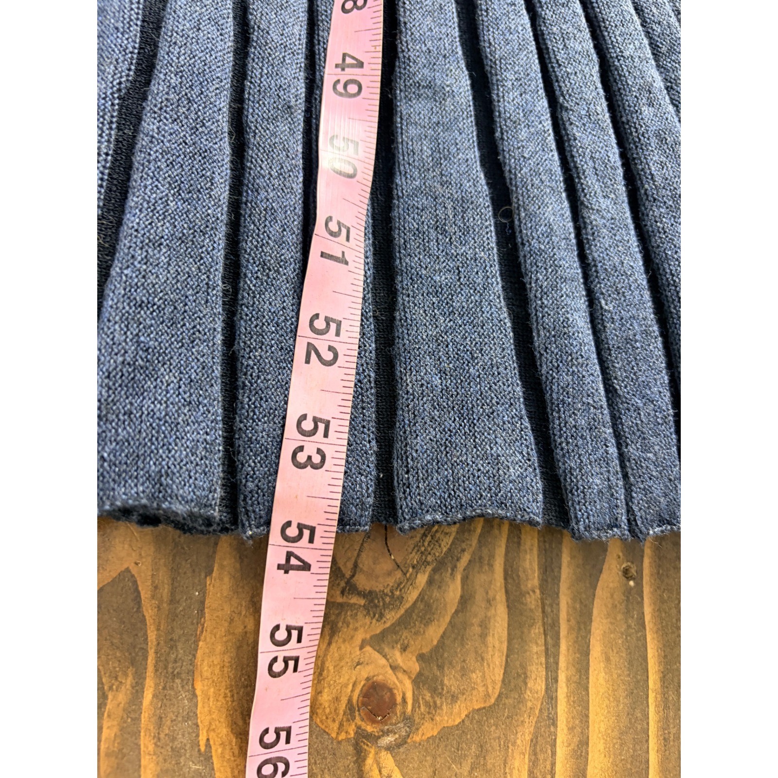 Peruvian Connection Andalucia Dress Women L Smoke Blue Ribbed Knit Maxi
