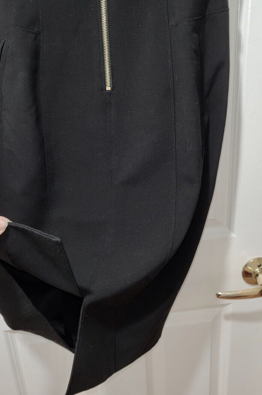 Mark New York Andrew Mark Black Sz 12 Sheath Dress Sexy Party Gold Zipper Buckle