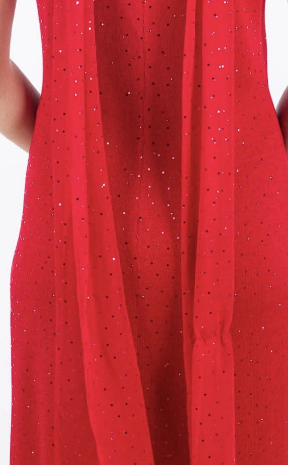 ST. JOHN EVENING BY MARIE GRAY RED SEQUINED FULL LENTH EVENING DRESS SIZE 8