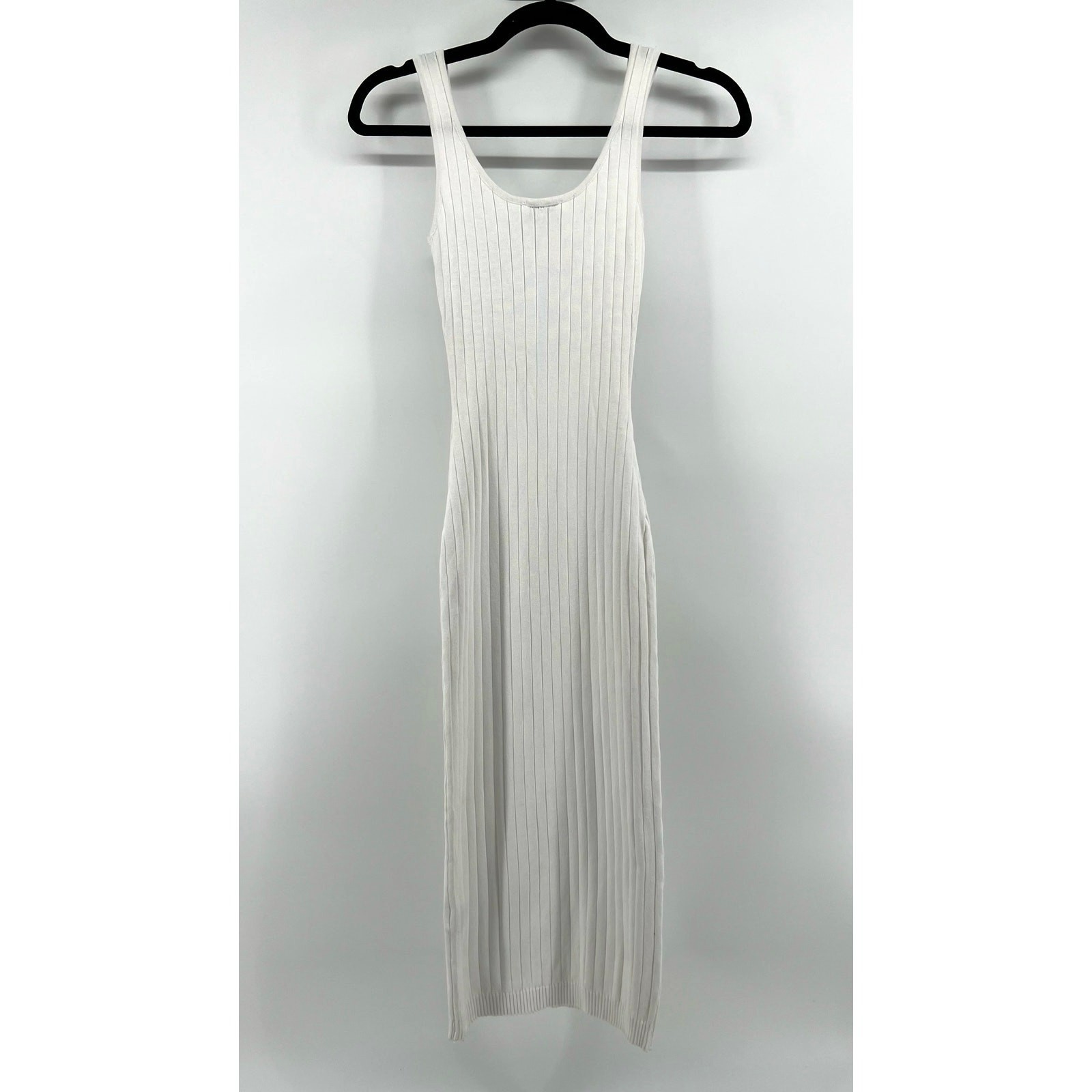 NWT Windsor Ribbed Knit Halter Midi Dress Size S White Vacation Resortwear