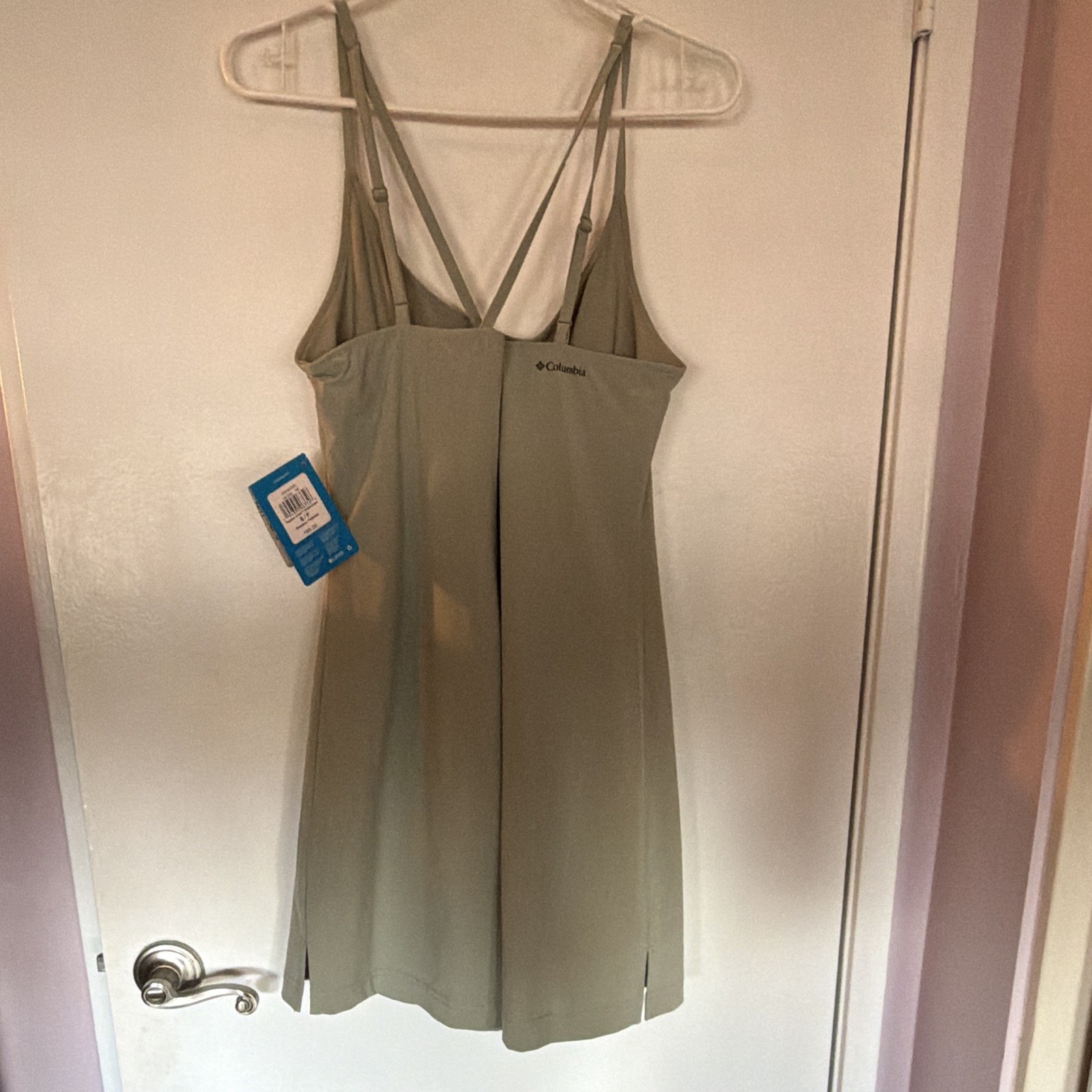 Columbia Pleasant Creek Green V-Neck Jersey Stretch Slip Dress S/P Knee-Length