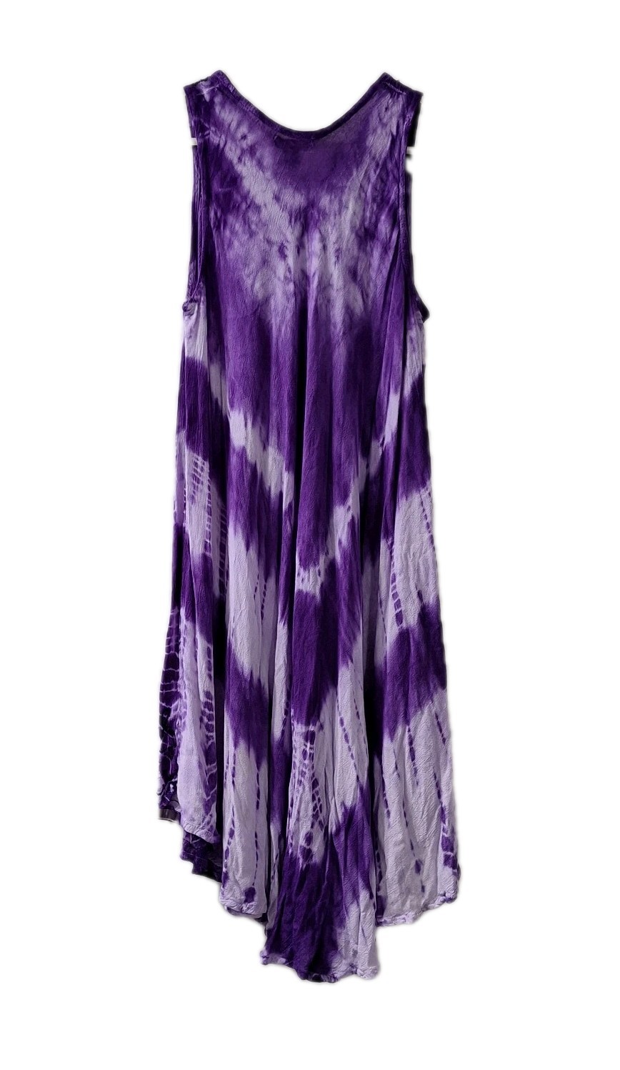 Purple Tie Dye Umbrella Dress One Size Cute Options Beachy Cover Up Resort Wear
