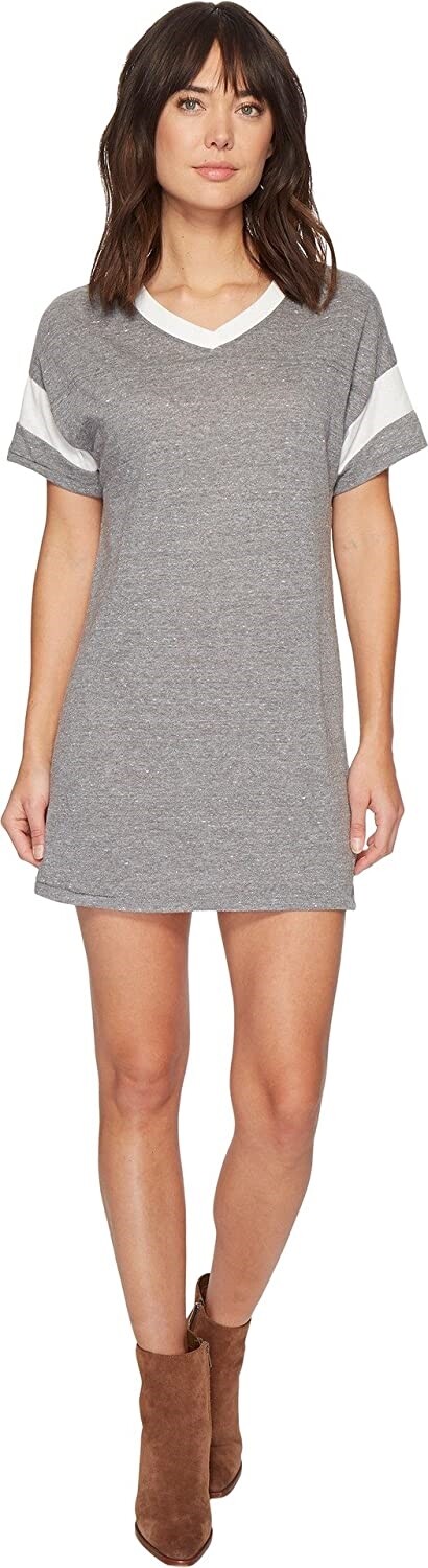 Alternative 247657 Womens Powder Shift Dress Eco Black/Eco Ivory Size Medium