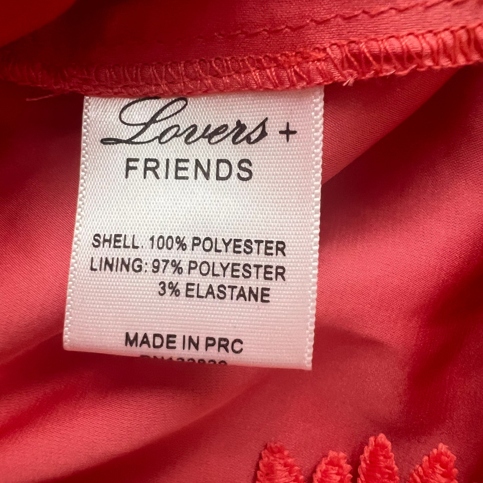 Lovers + Friends Caspian Lace Mini Shift Dress Coral XS Boho Revolve