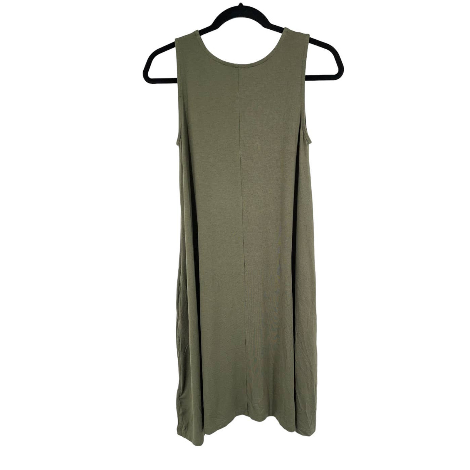 Caslon dress sleeveless swing olive size Small S