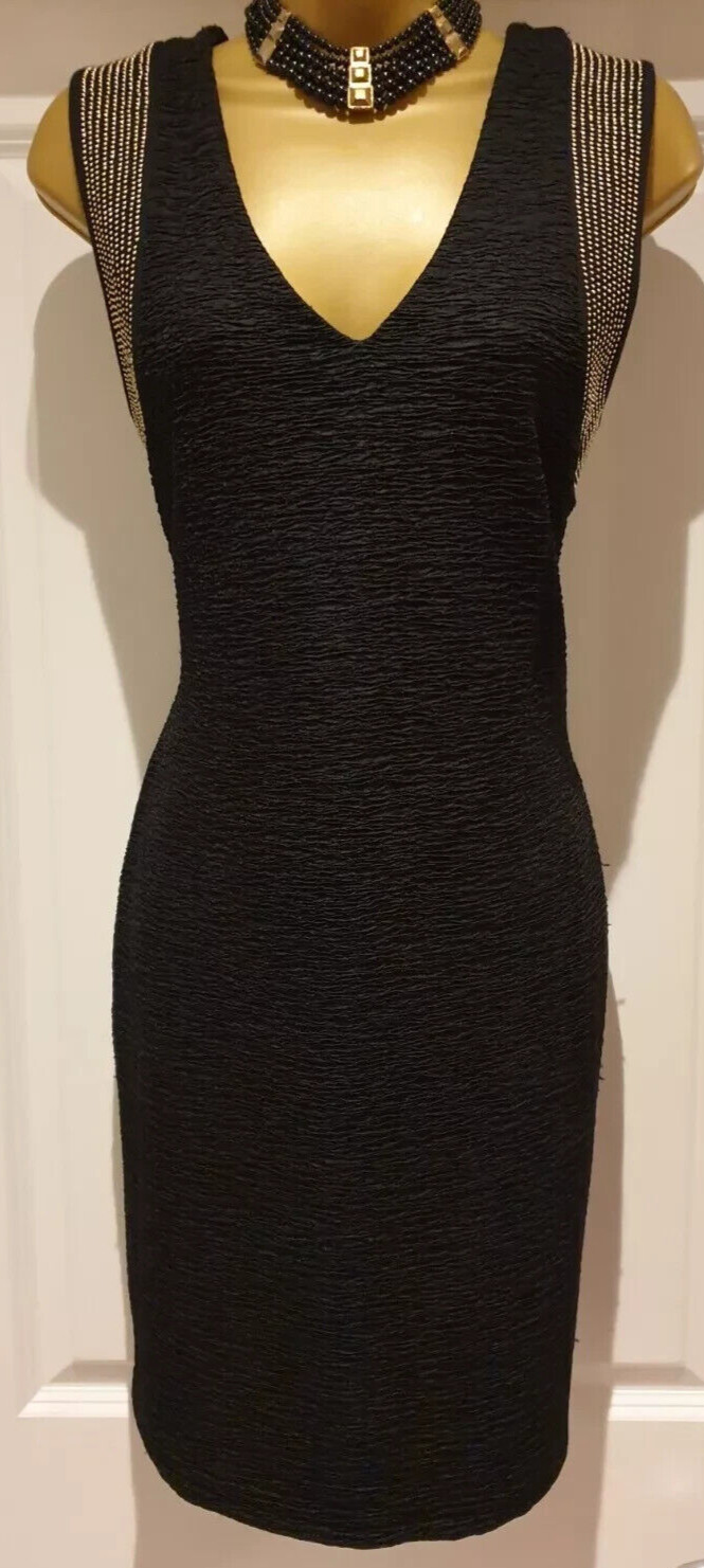 H&M Studded Rhinestone Long Sleeves Short Bodycon Dress XS
