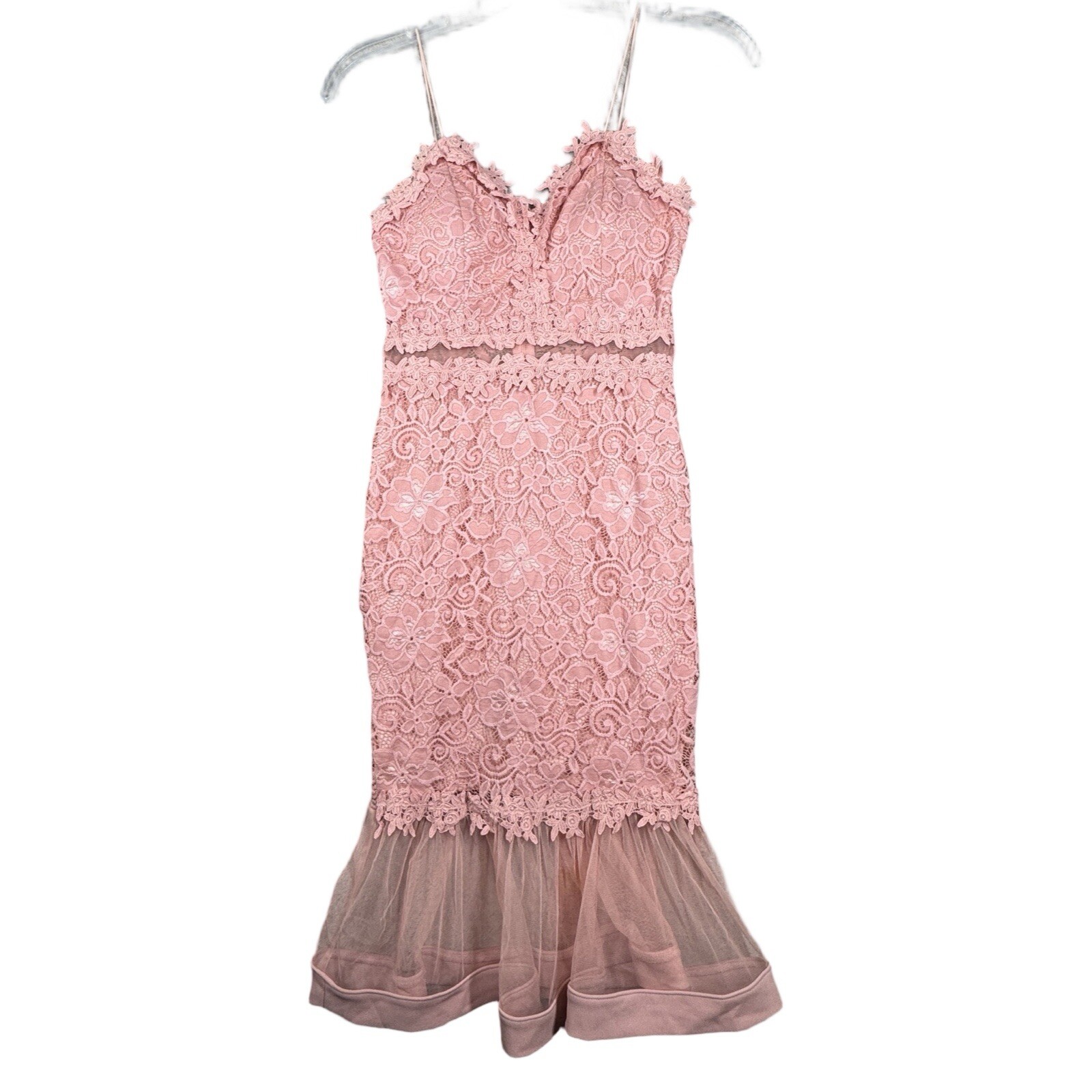 Olive Tree Dress Juniors Medium Pink Lace Tulle Mermaid Dress Fairy Balletcore